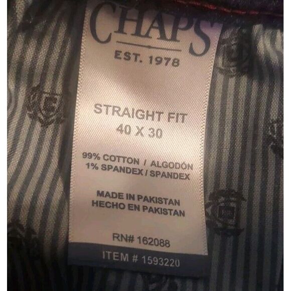 Chaps Jeans‎ Straight Fit For Men 40x30 Blue - Picture 4 of 6